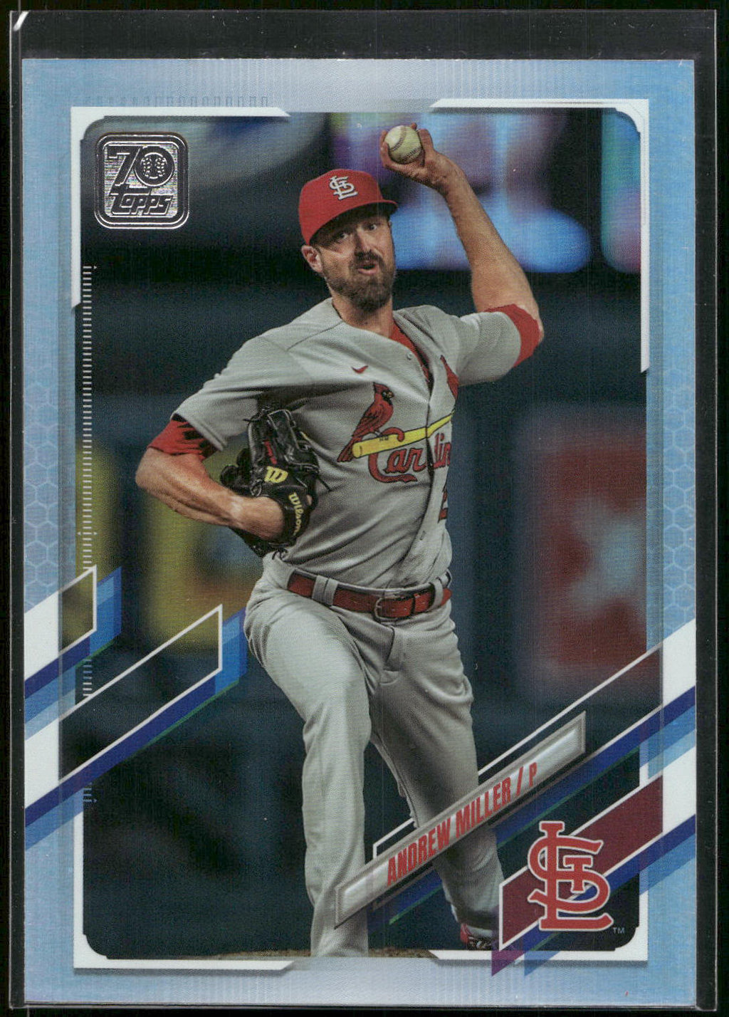 2021 Topps #437 Andrew Miller Rainbow Foil