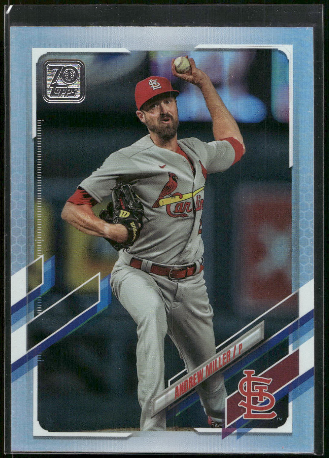 2021 Topps #437 Andrew Miller Rainbow Foil