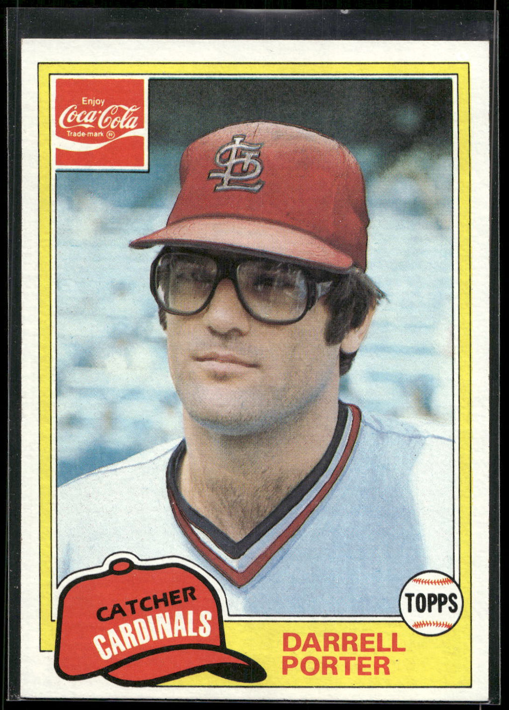 1981 Topps Coca-Cola St. Louis Cardinals #7 Darrell Porter