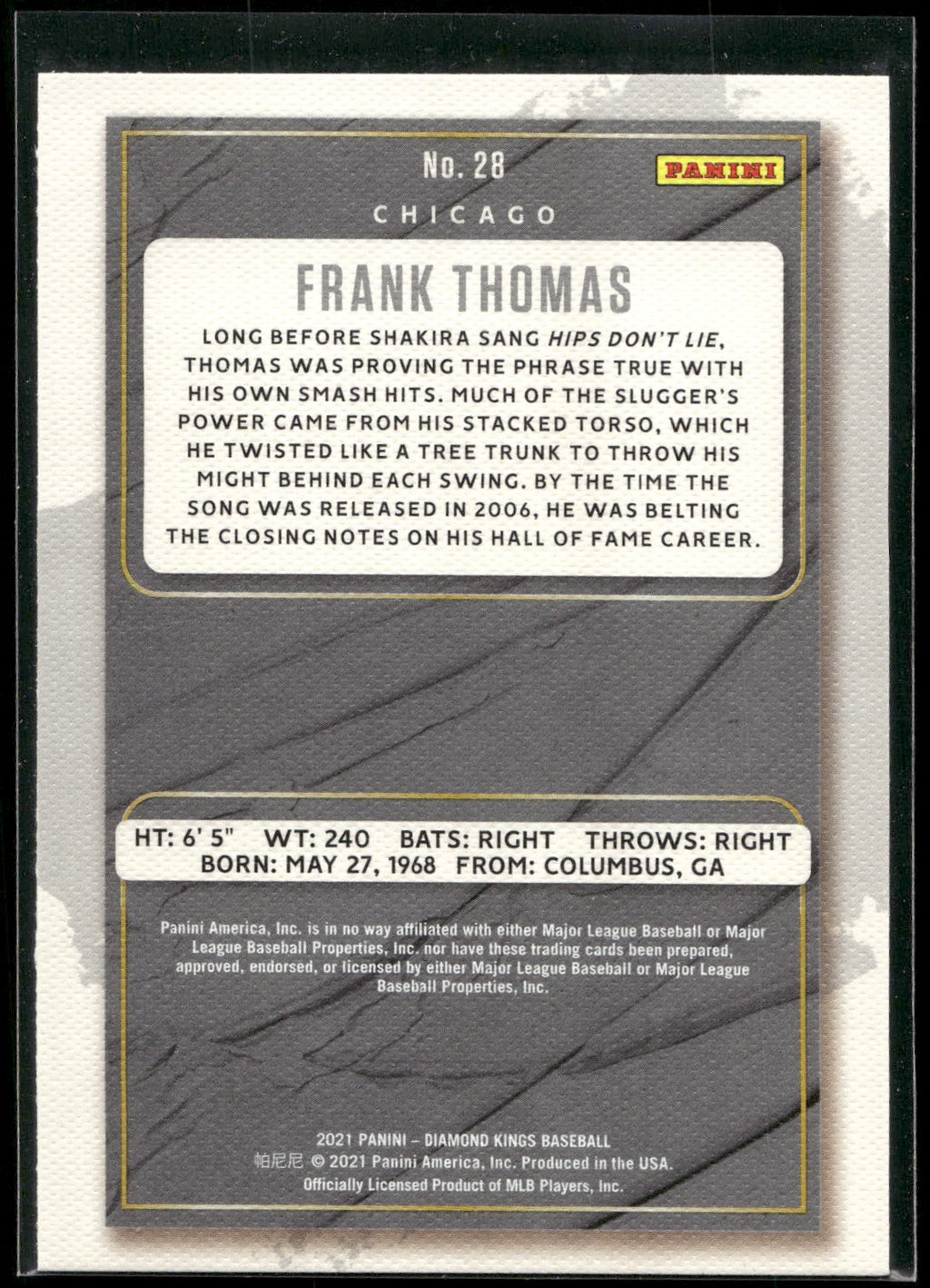 2021 Panini Diamond Kings #28 Frank Thomas