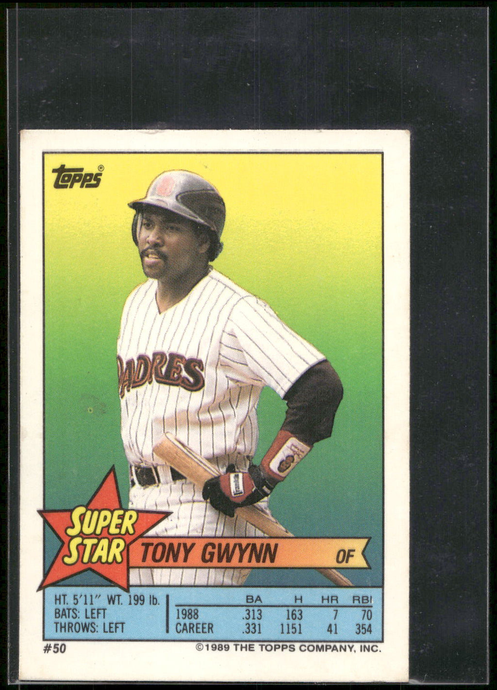 1989 Topps Stickers #50 Tony Gwynn Super Star Backs