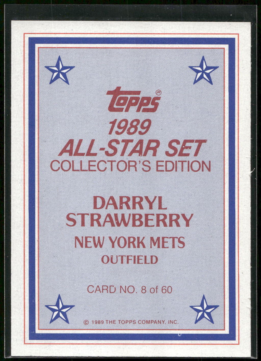 1989 Topps #8 Darryl Strawberry