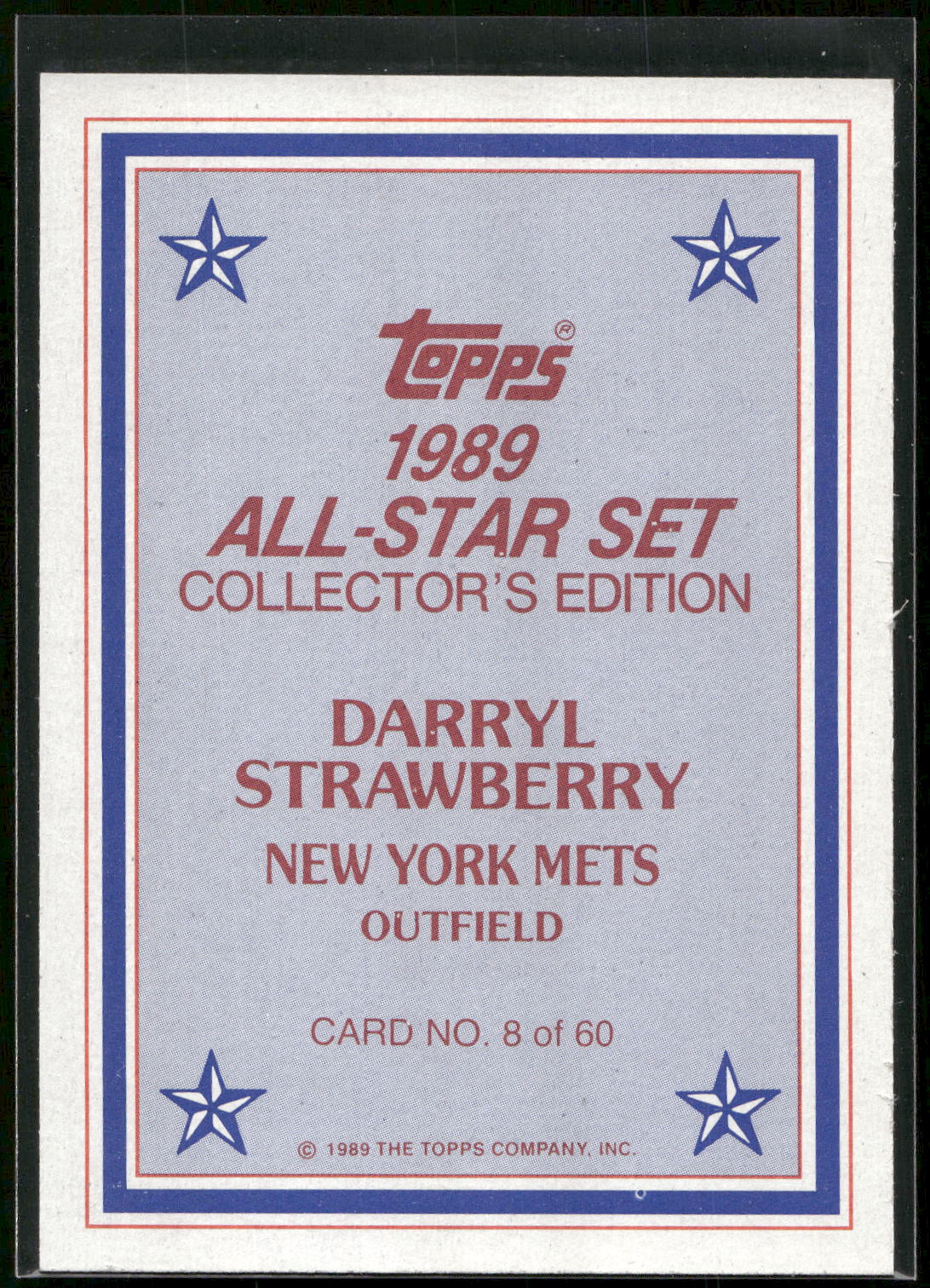 1989 Topps #8 Darryl Strawberry
