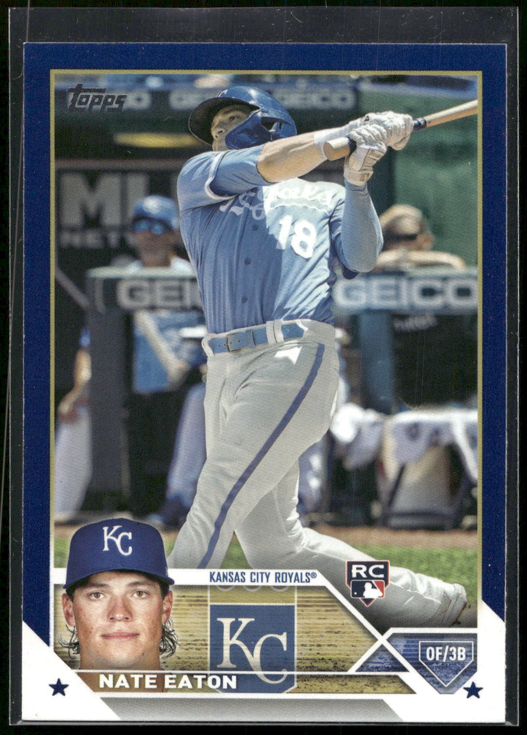 2023 Topps #557 Nate Eaton Royal Blue