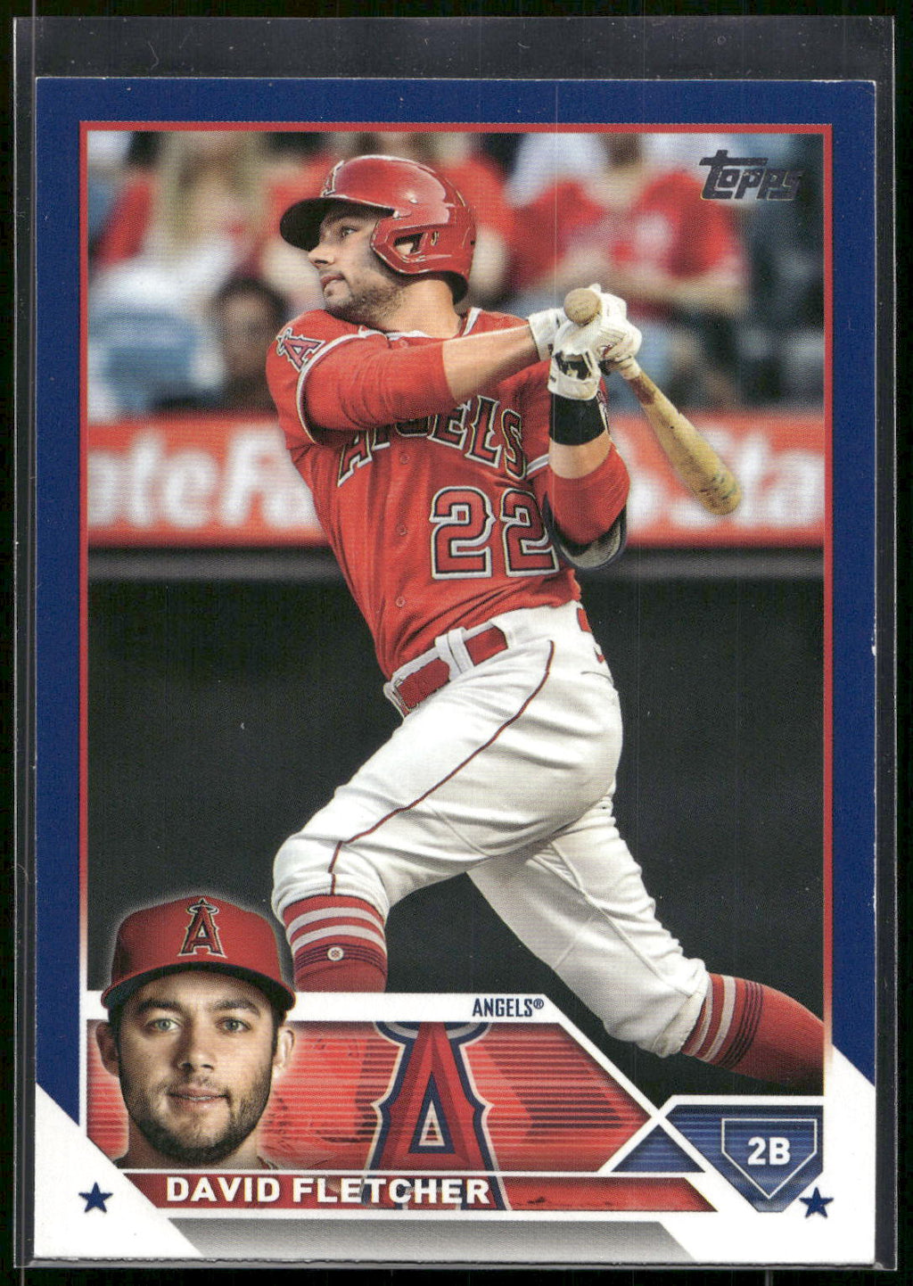 2023 Topps #636 David Fletcher Royal Blue