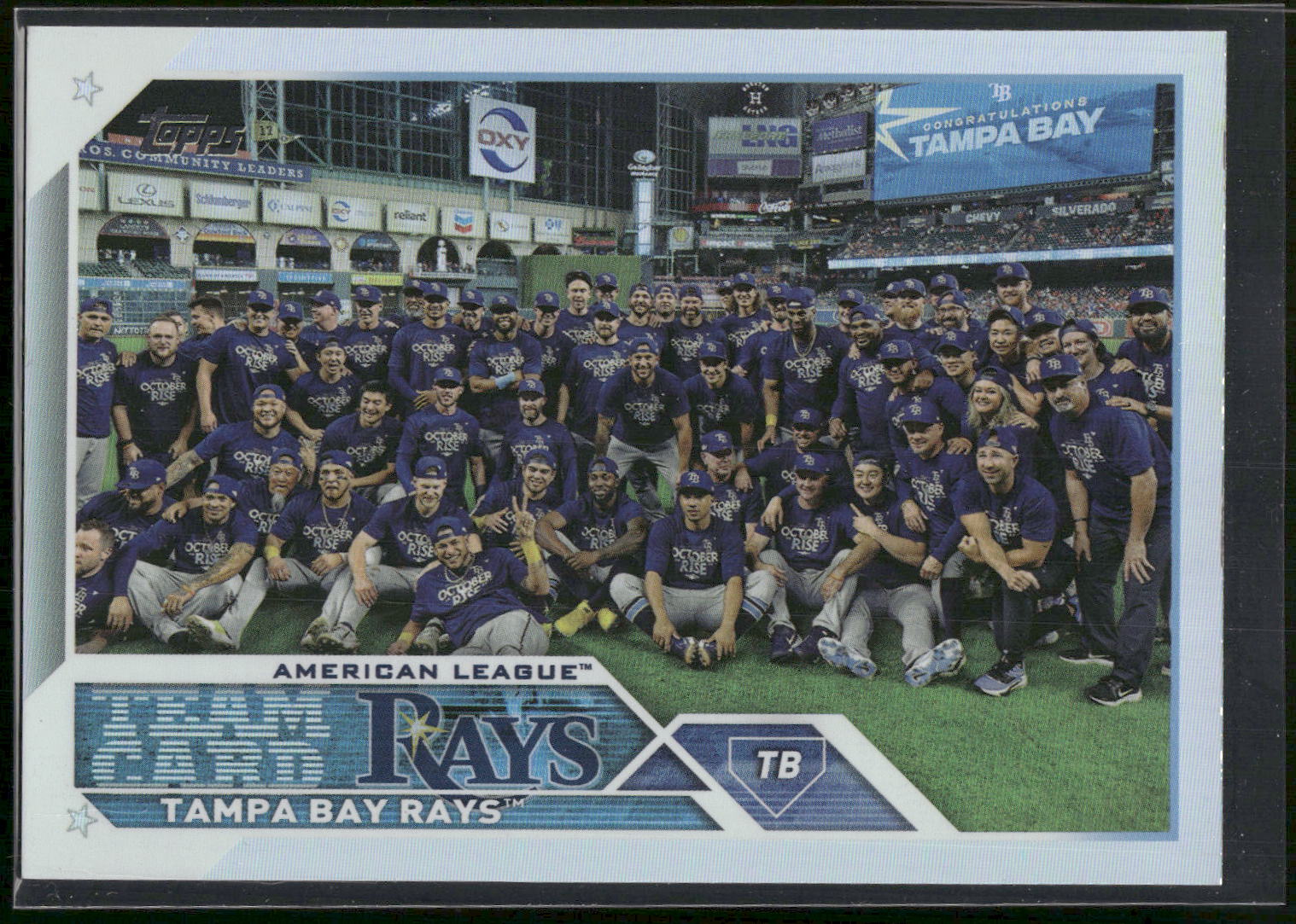 2023 Topps #623 Tampa Bay Rays Rainbow Foil