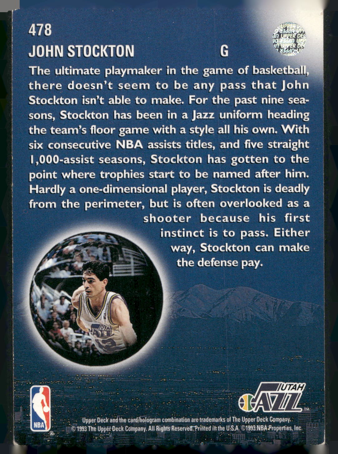 1993-94 Upper Deck #478 John Stockton
