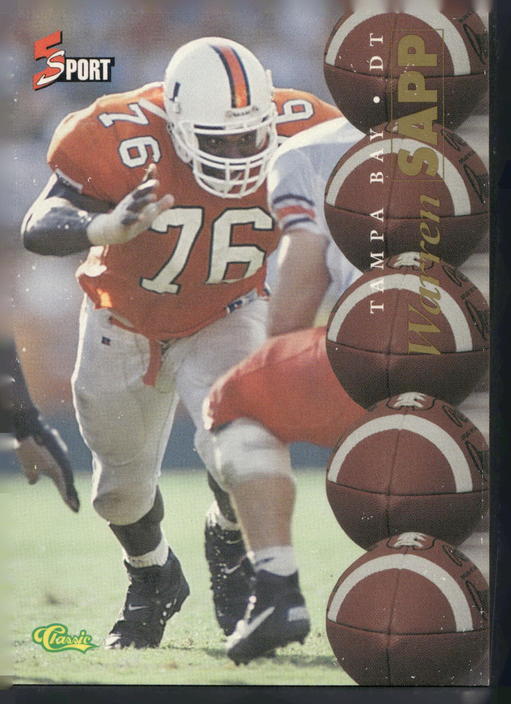 1995 Classic Five Sport #54 Warren Sapp