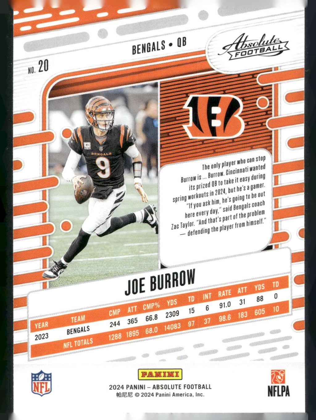 2024 Panini Absolute #20 Joe Burrow Retail