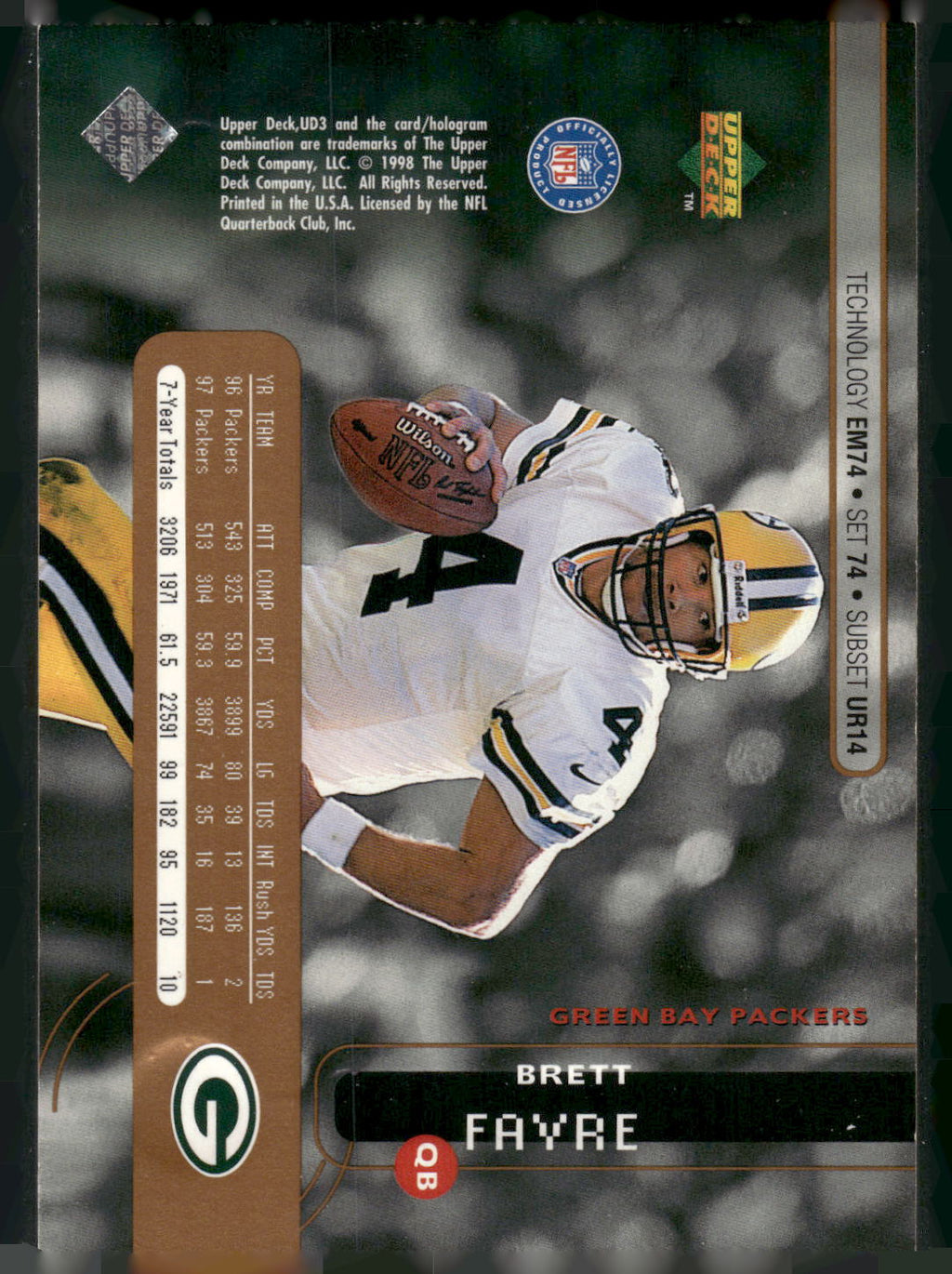 1998 Upper Deck UD3 #74 Brett Favre