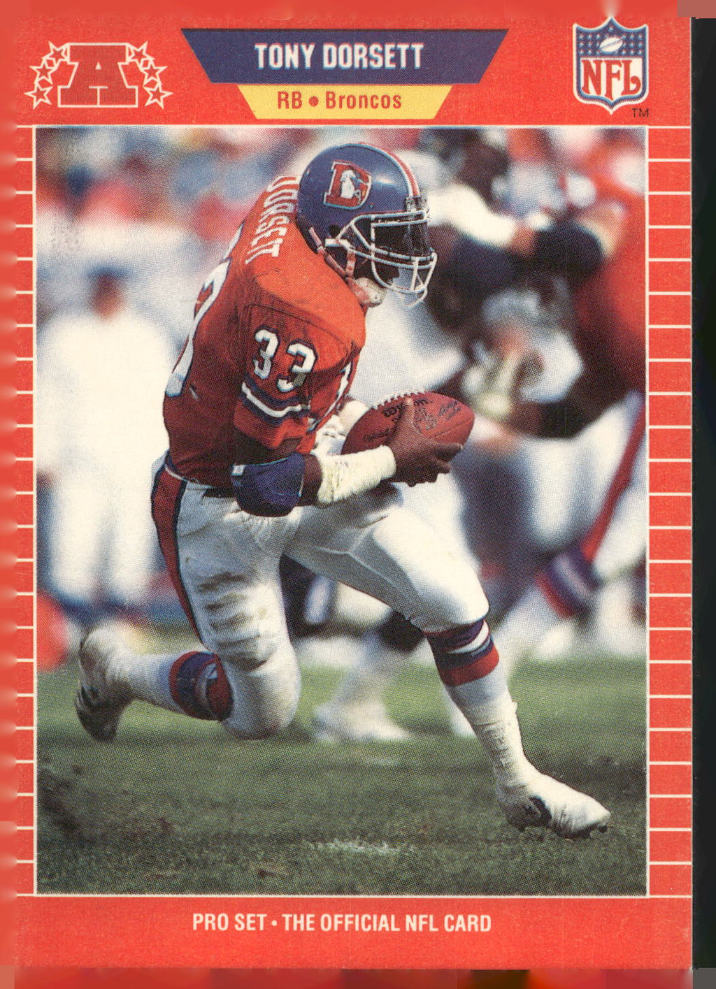 1989 Pro Set #453 Tony Dorsett