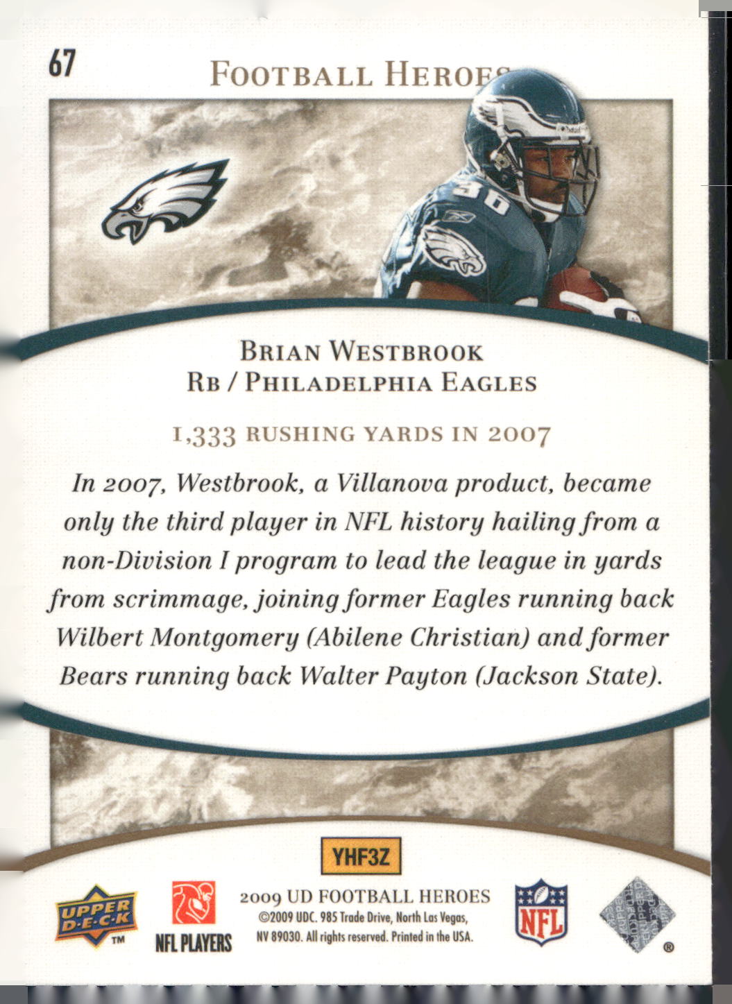 2009 Upper Deck Heroes #67 Brian Westbrook