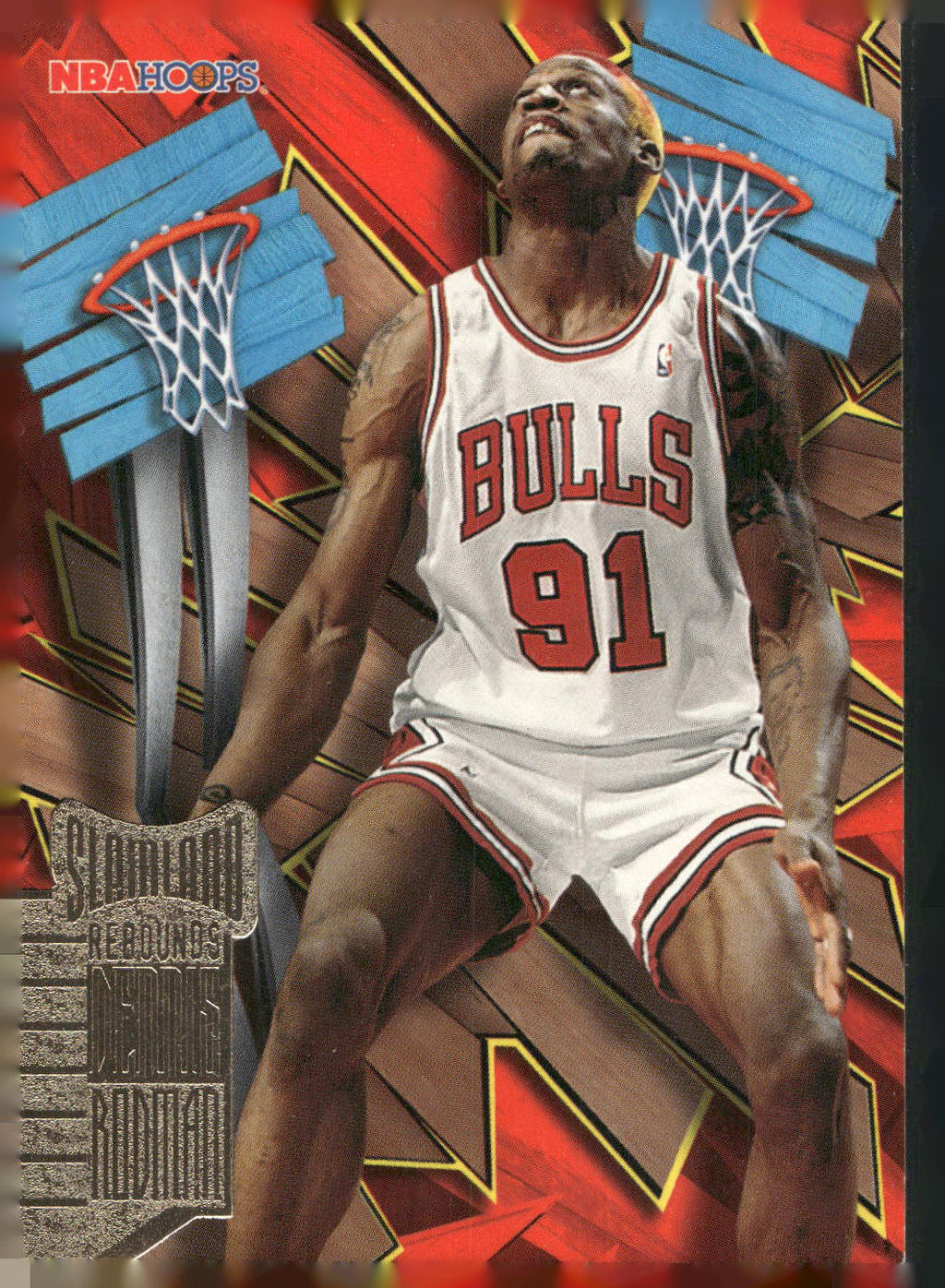 1995-96 Hoops #SL8 Dennis Rodman Slamland