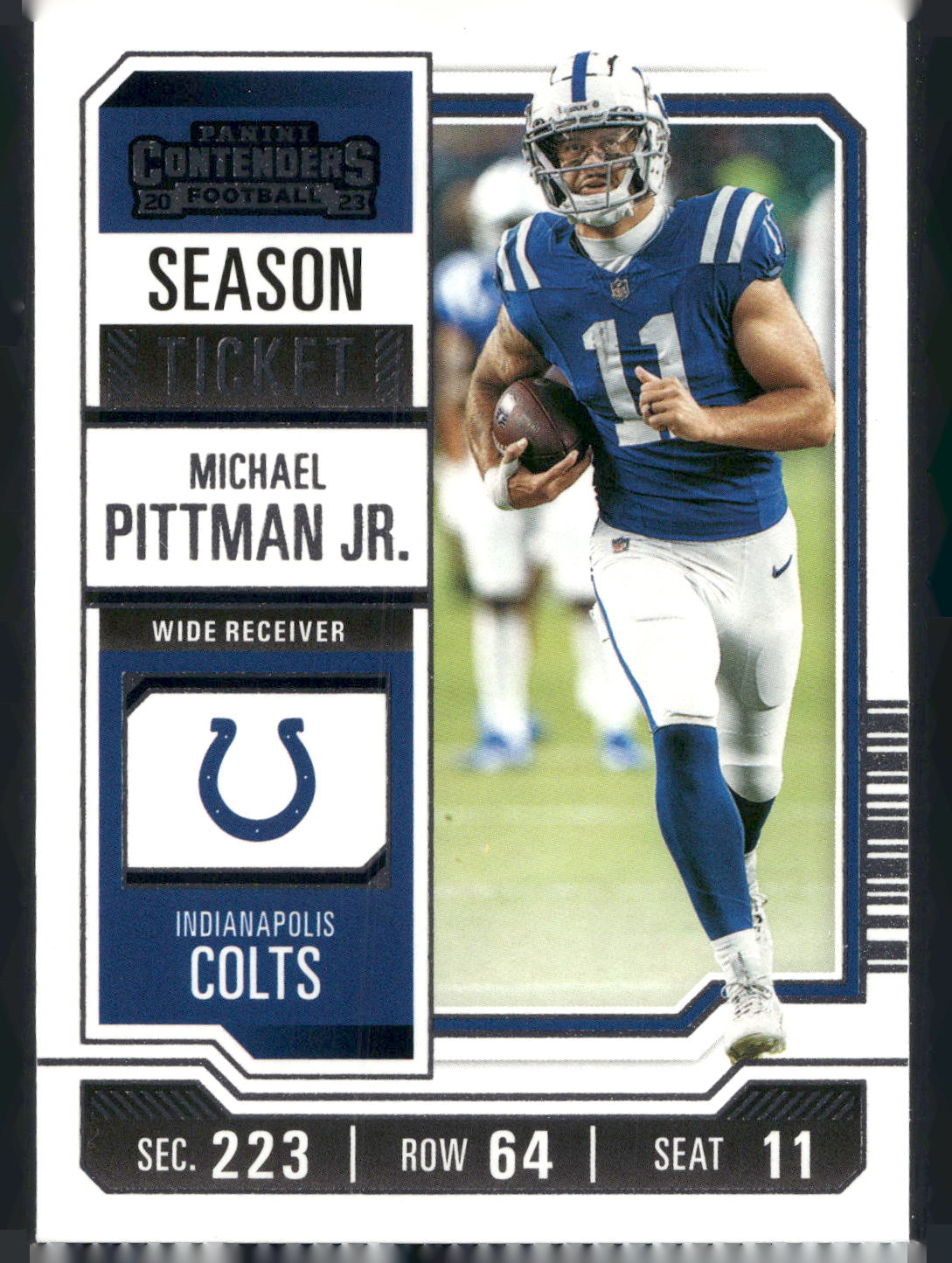 2023 Panini Contenders #44 Michael Pittman Jr. Season Ticket Retail
