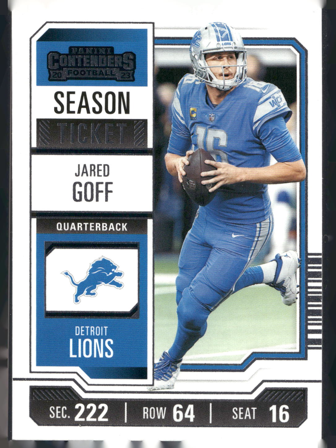 2023 Panini Contenders #35 Jared Goff Season Ticket Retail