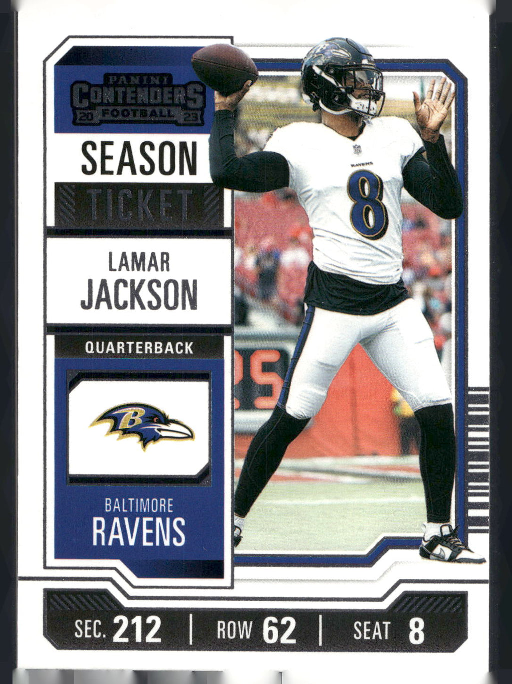 2023 Panini Contenders #9 Lamar Jackson Season Ticket Retail