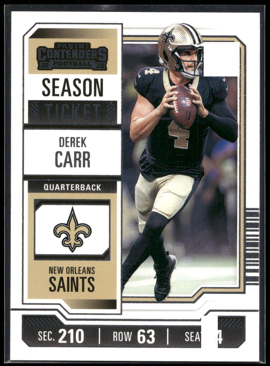 2023 Panini Contenders #72 Derek Carr Season Ticket Retail
