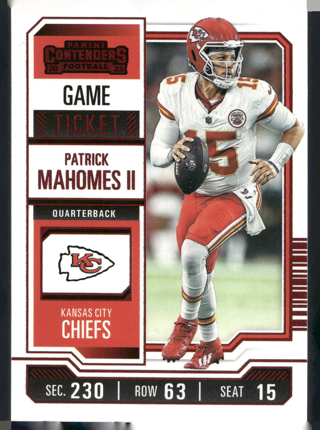 2023 Panini Contenders #51 Patrick Mahomes II Season Ticket Retail