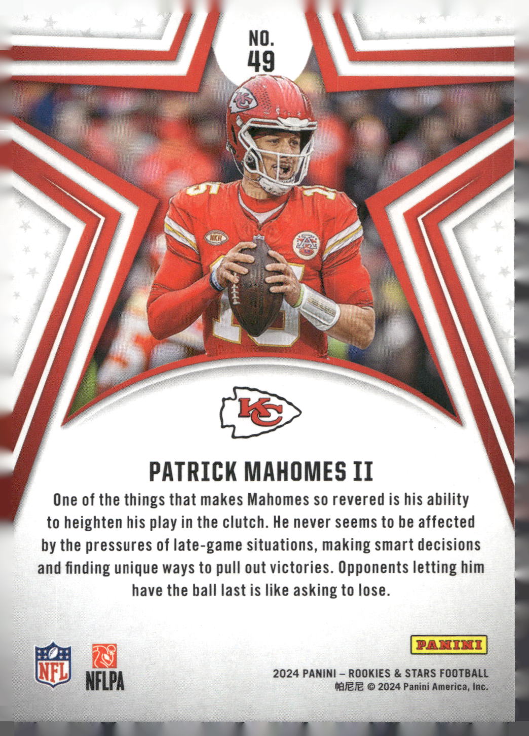 2024 Panini Rookies & Stars #49 Patrick Mahomes II