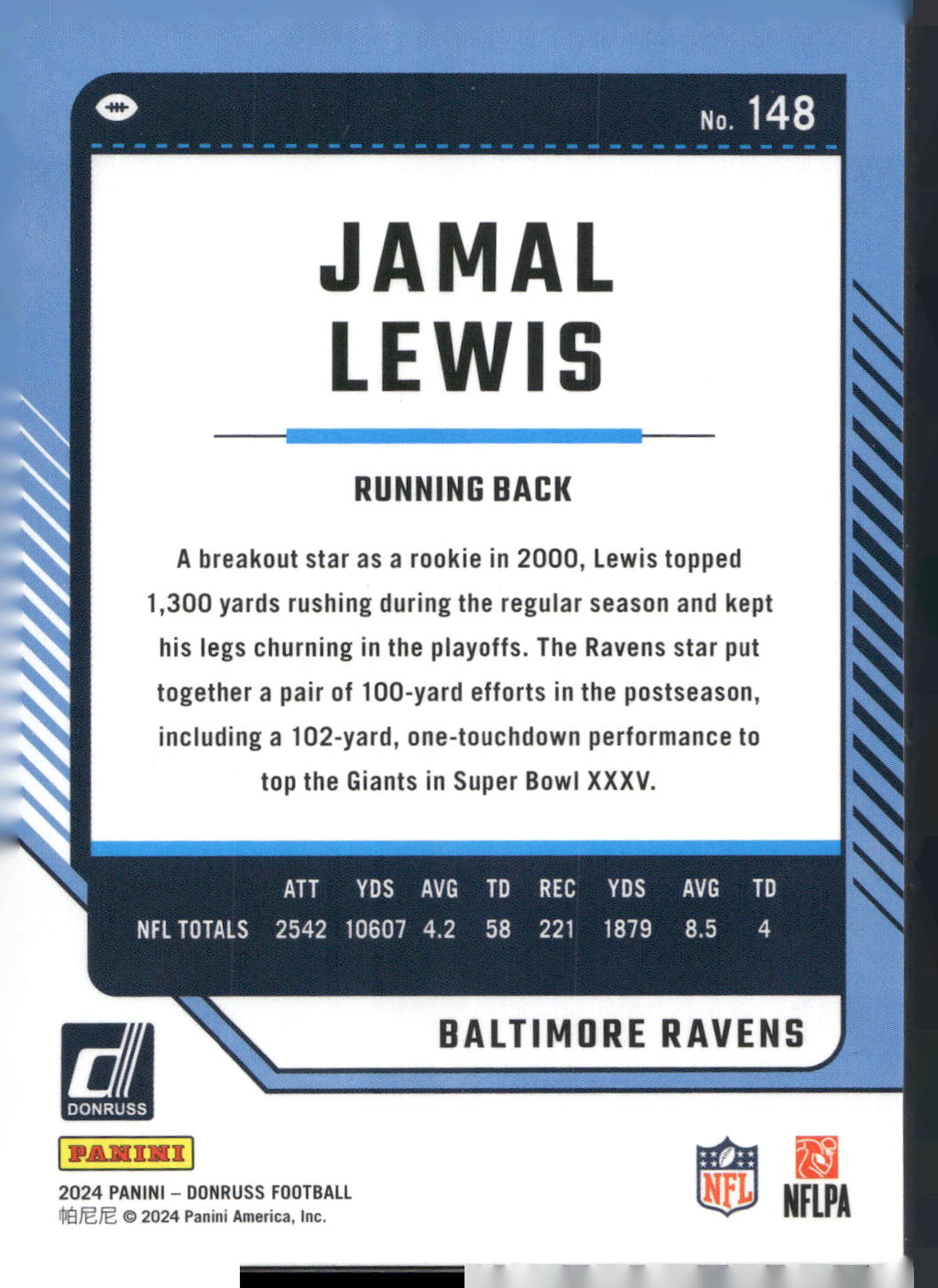 2024 Donruss #148 Jamal Lewis