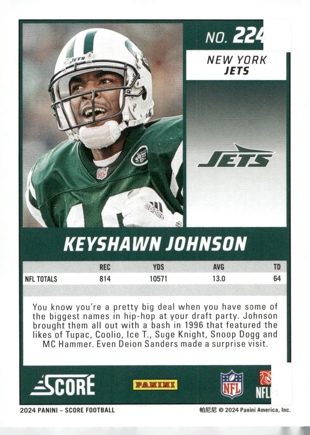 2024 Score #224 Keyshawn Johnson