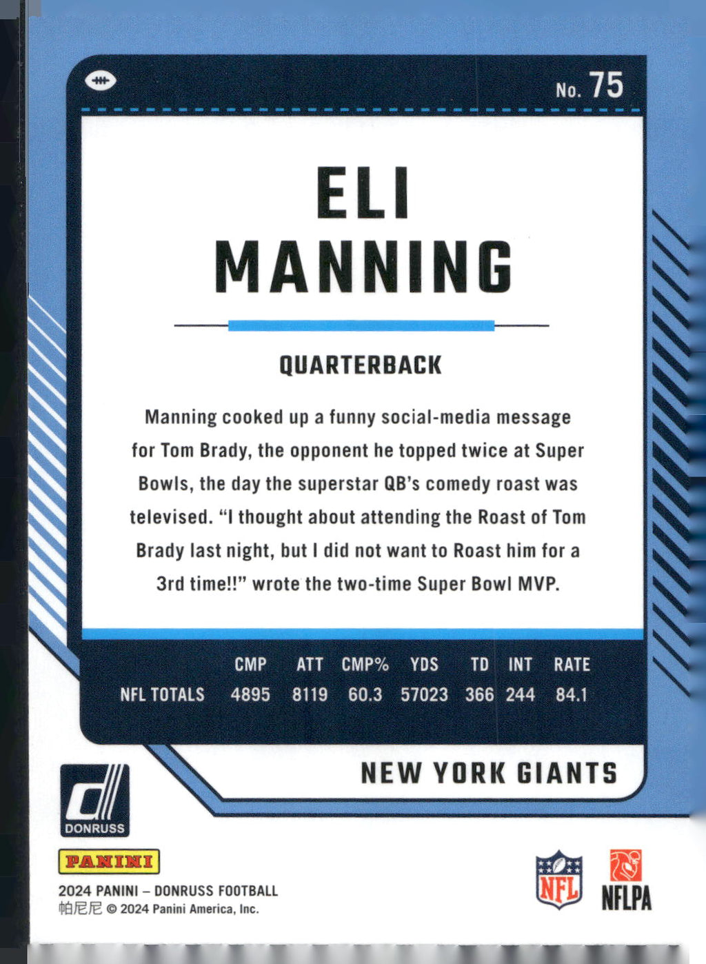 2024 Donruss #75 Eli Manning