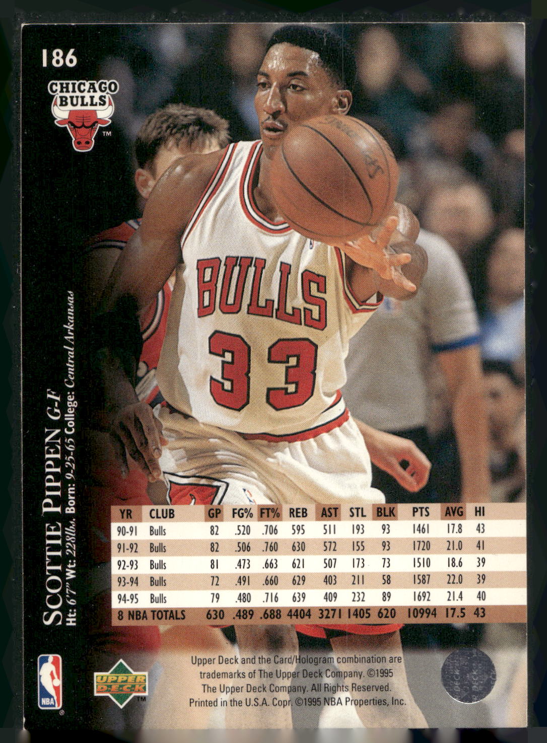 1995-96 Upper Deck #186 Scottie Pippen