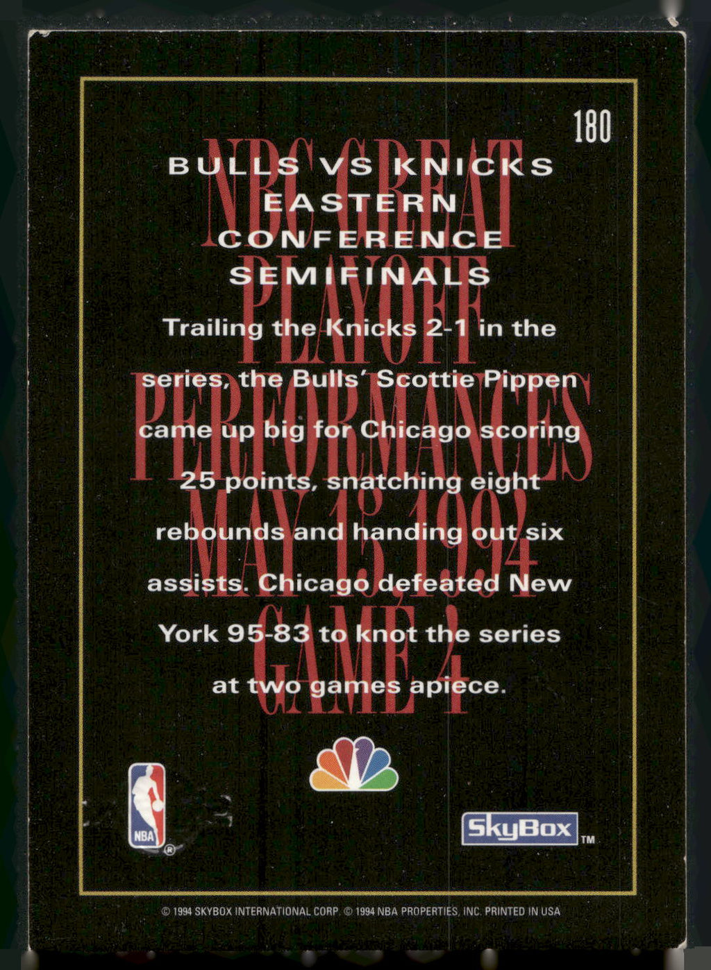 1994-95 SkyBox Premium #180 Scottie Pippen