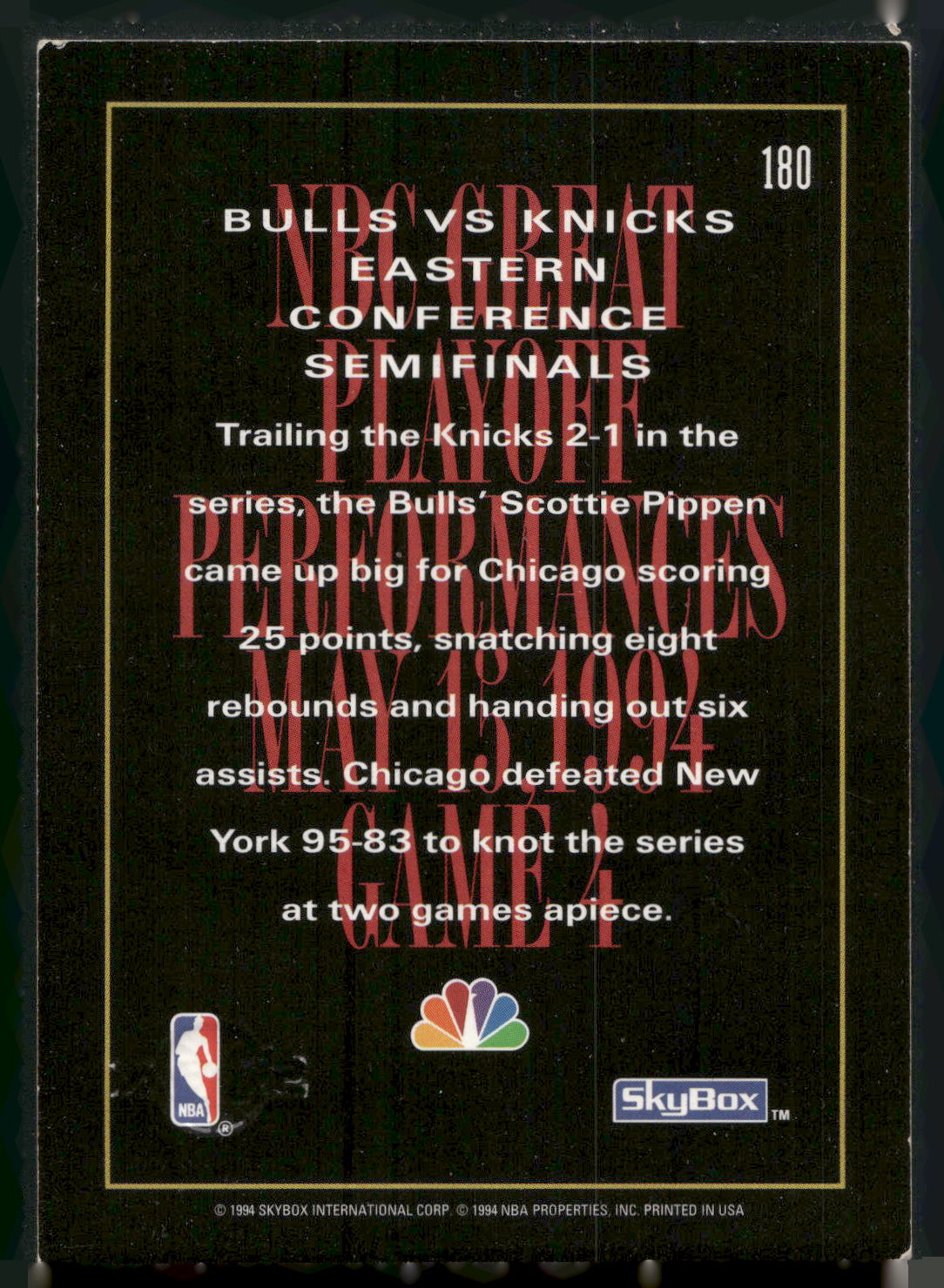 1994-95 SkyBox Premium #180 Scottie Pippen