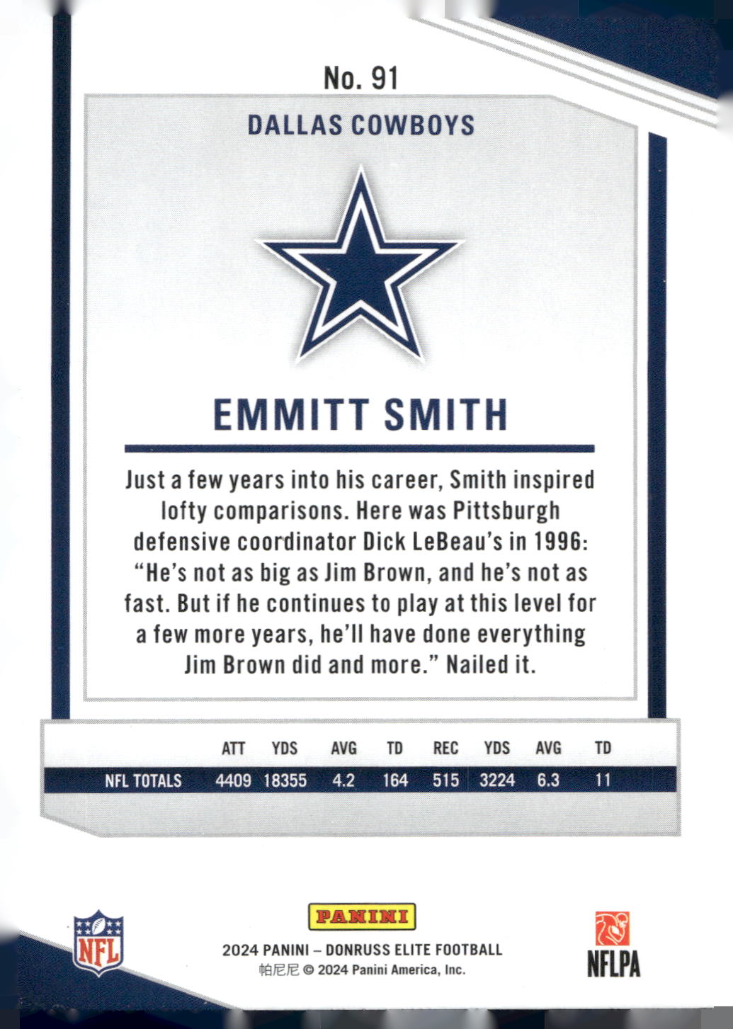 2024 Donruss Elite #91 Emmitt Smith