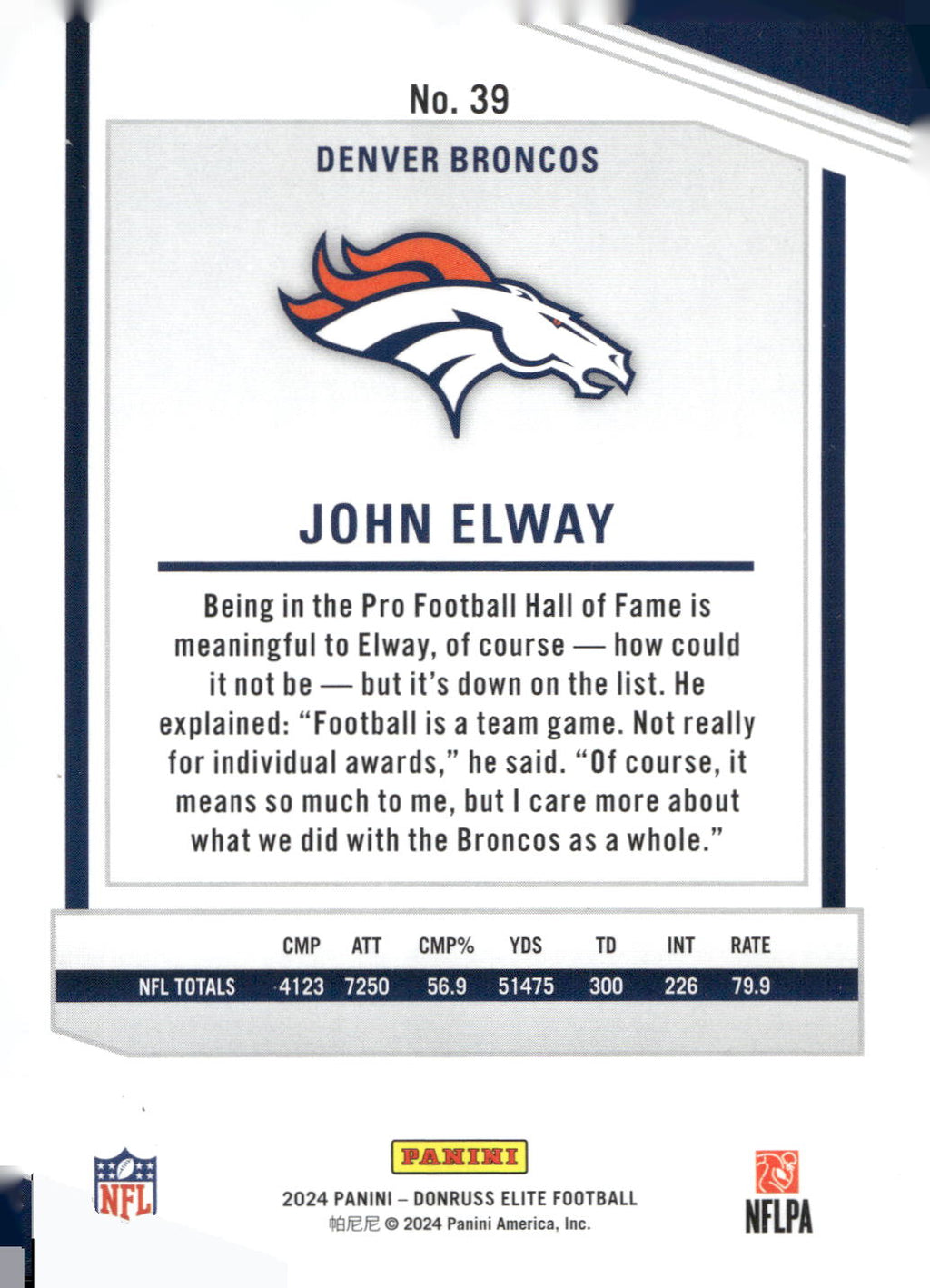 2024 Donruss Elite #39 John Elway