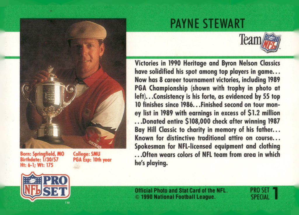 1990 Pro Set #1 Payne Stewart Pro Set Special: Payne Stewart