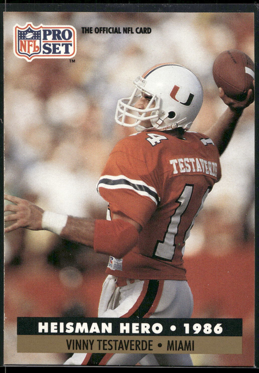 1991 Pro Set #41 Vinny Testaverde