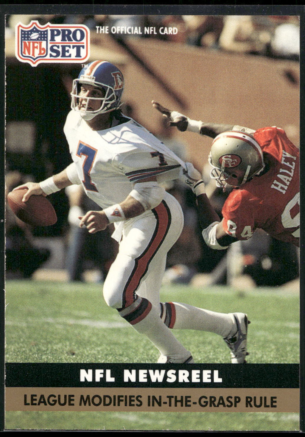 1991 Pro Set #345 League Modifies In-the-Grasp Rule