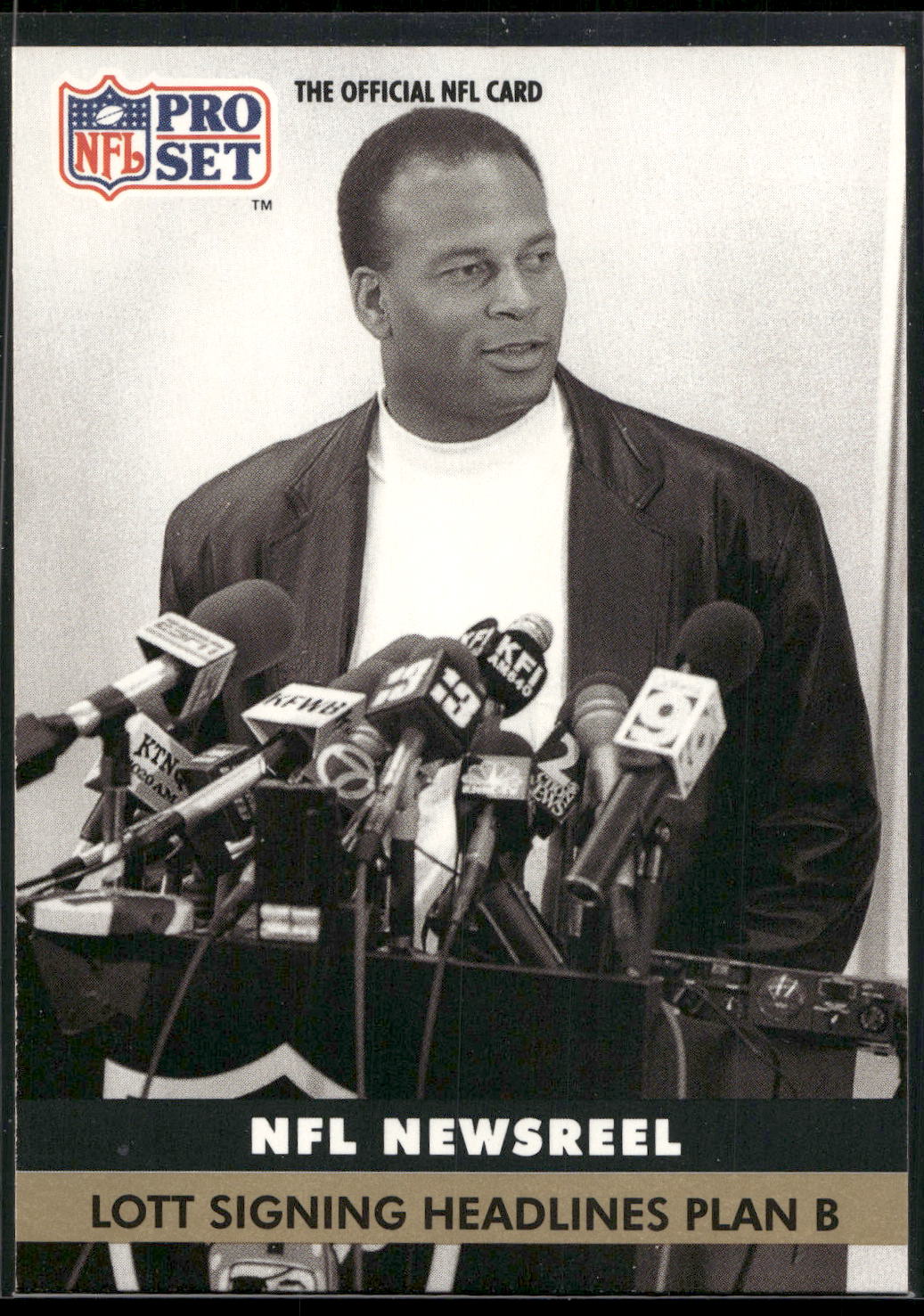 1991 Pro Set #348 Lott Signing Headlines Plan B