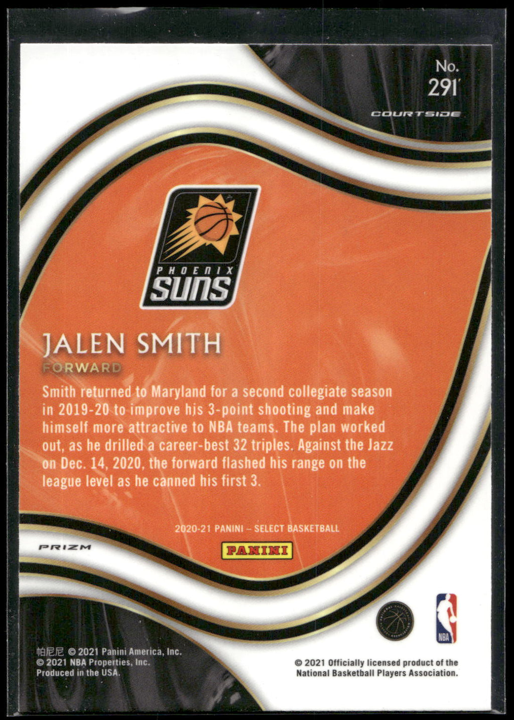 2020-21 Panini Select #291 Jalen Smith Prizms