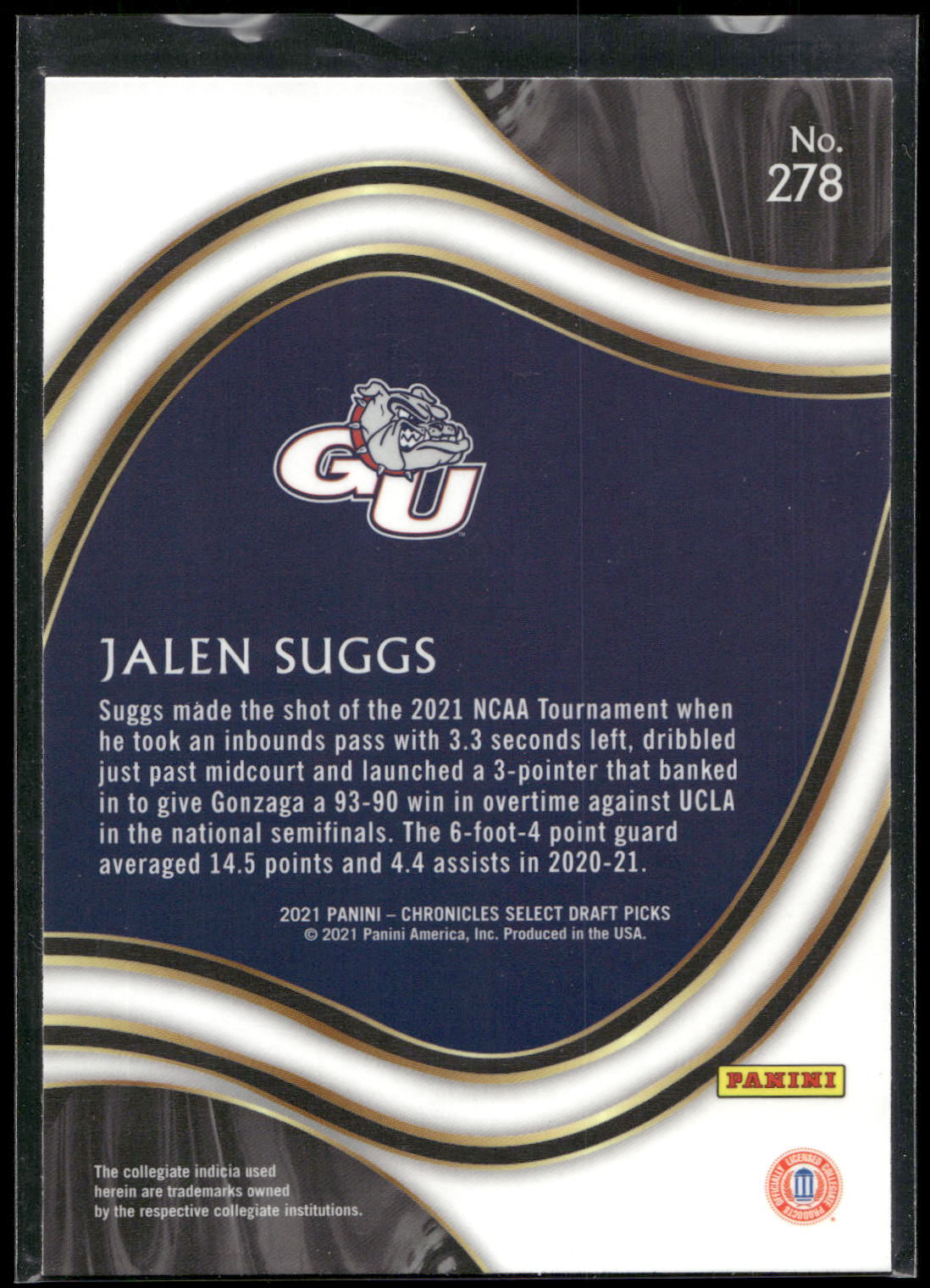 2021 Panini Chronicles Draft Picks #278 Jalen Suggs
