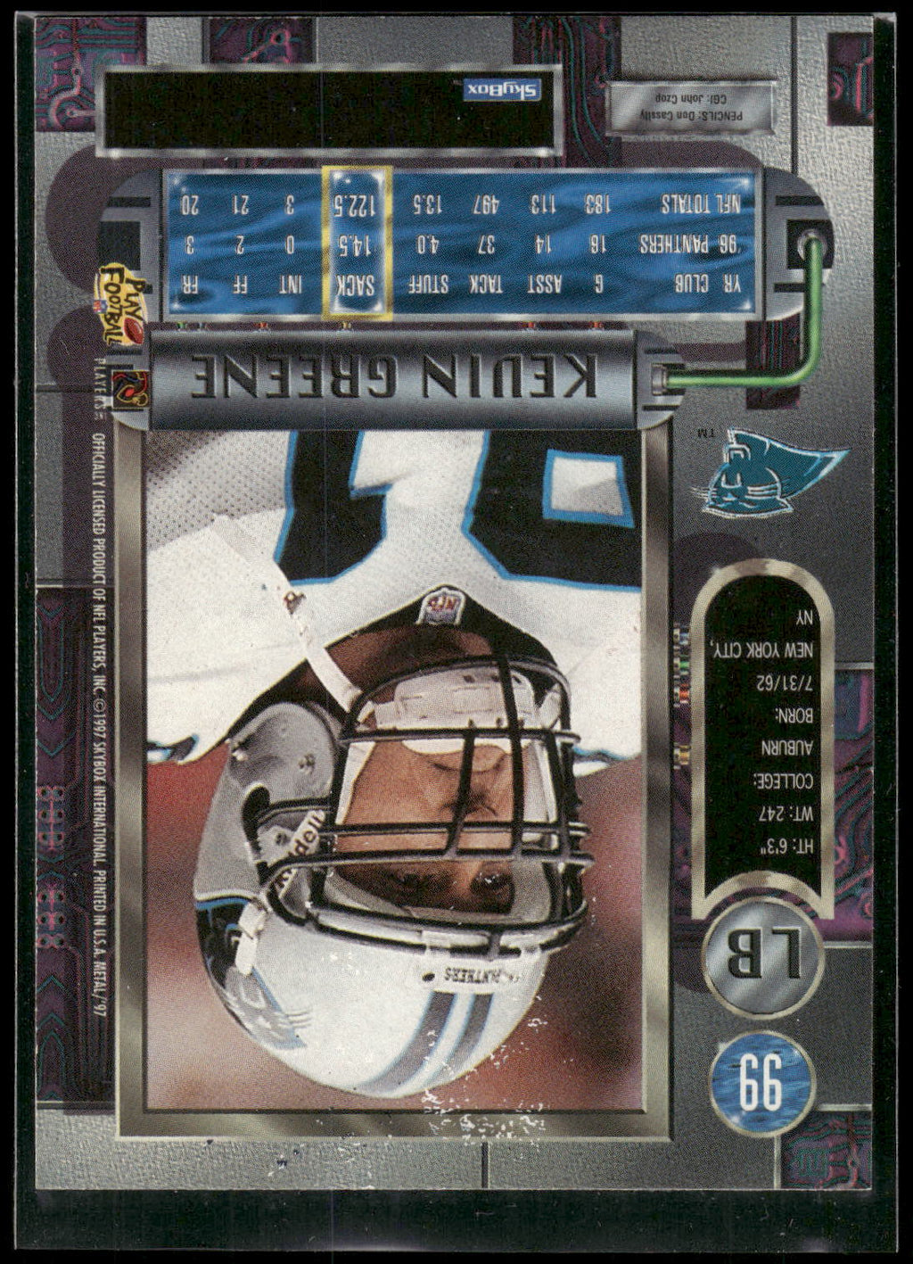 1997 Metal Universe #99 Kevin Greene