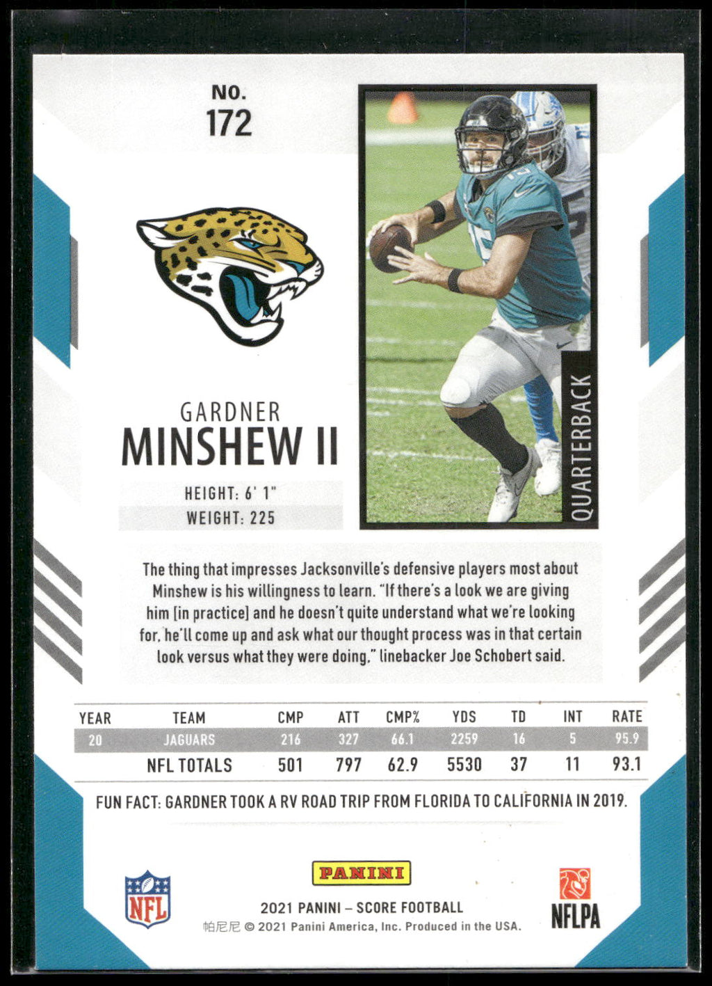 2021 Score #172 Gardner Minshew II