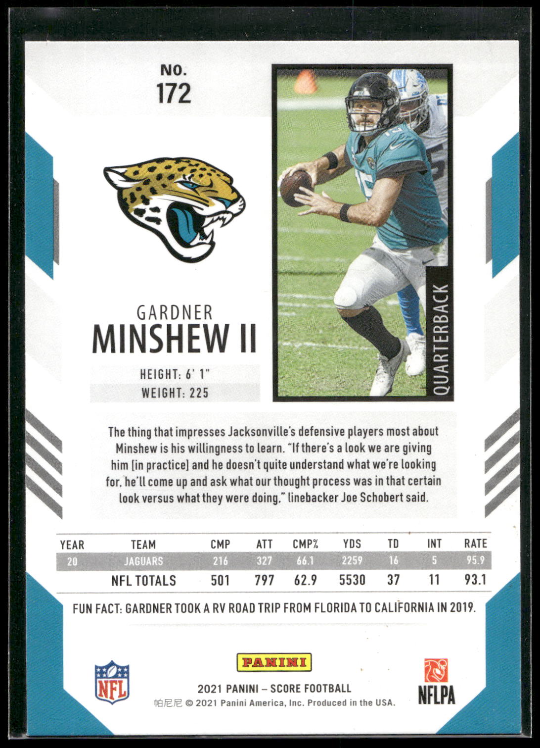 2021 Score #172 Gardner Minshew II