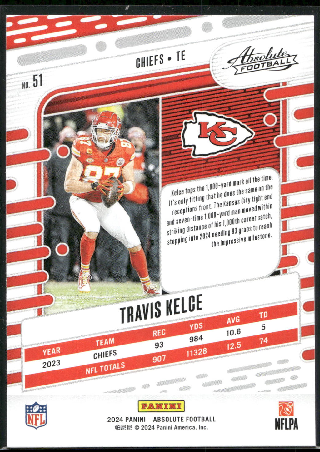 2024 Panini Absolute #51 Travis Kelce Retail