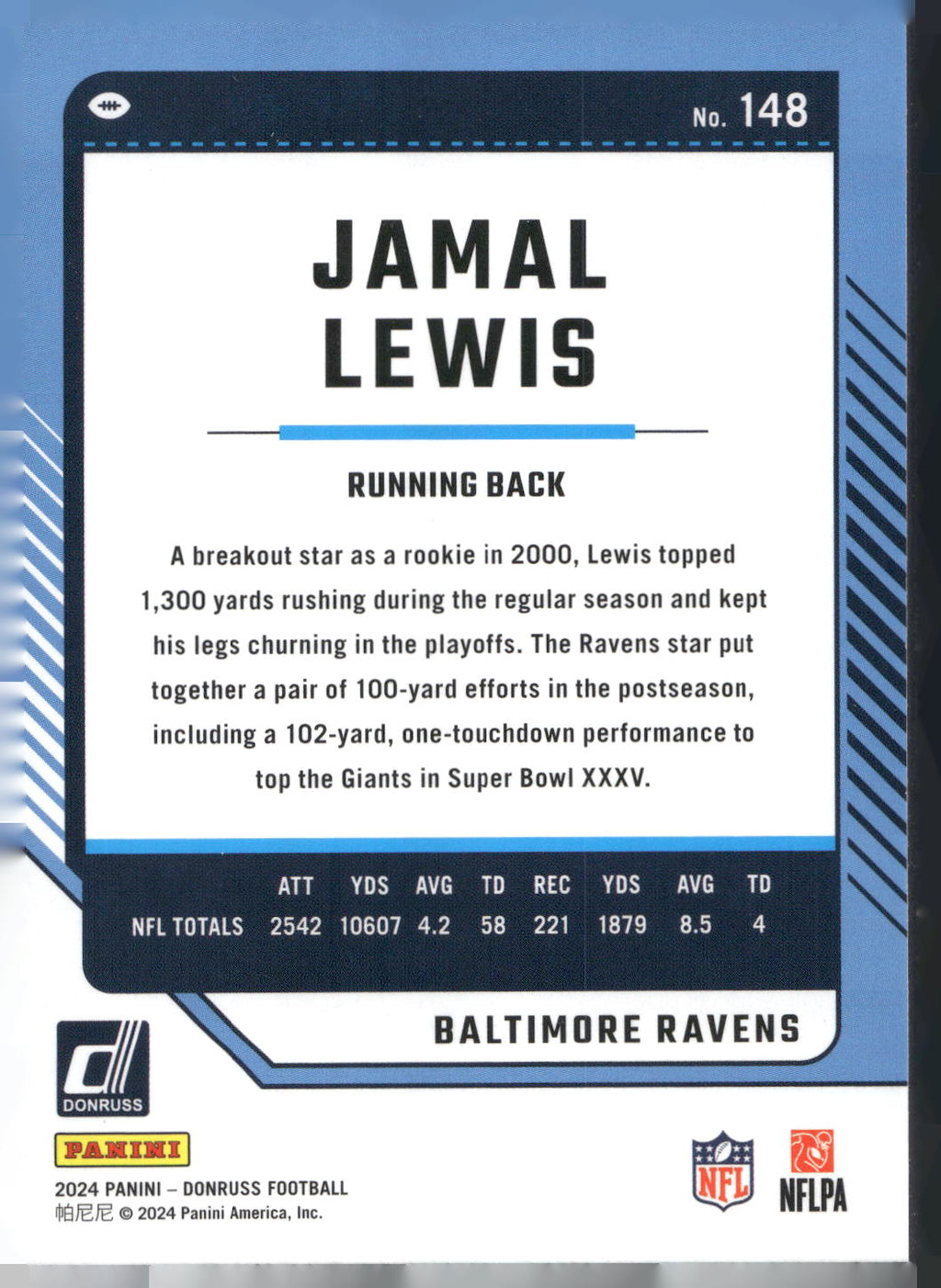 2024 Donruss #148 Jamal Lewis