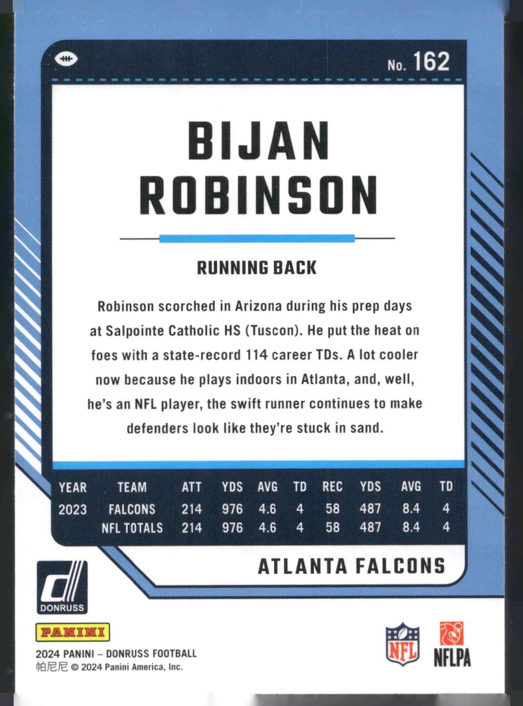 2024 Donruss #162 Bijan Robinson