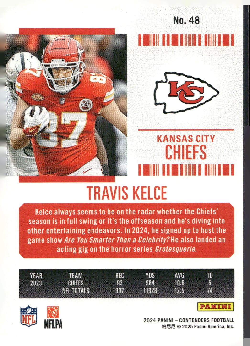 2024 Panini Contenders #48 Travis Kelce Retail