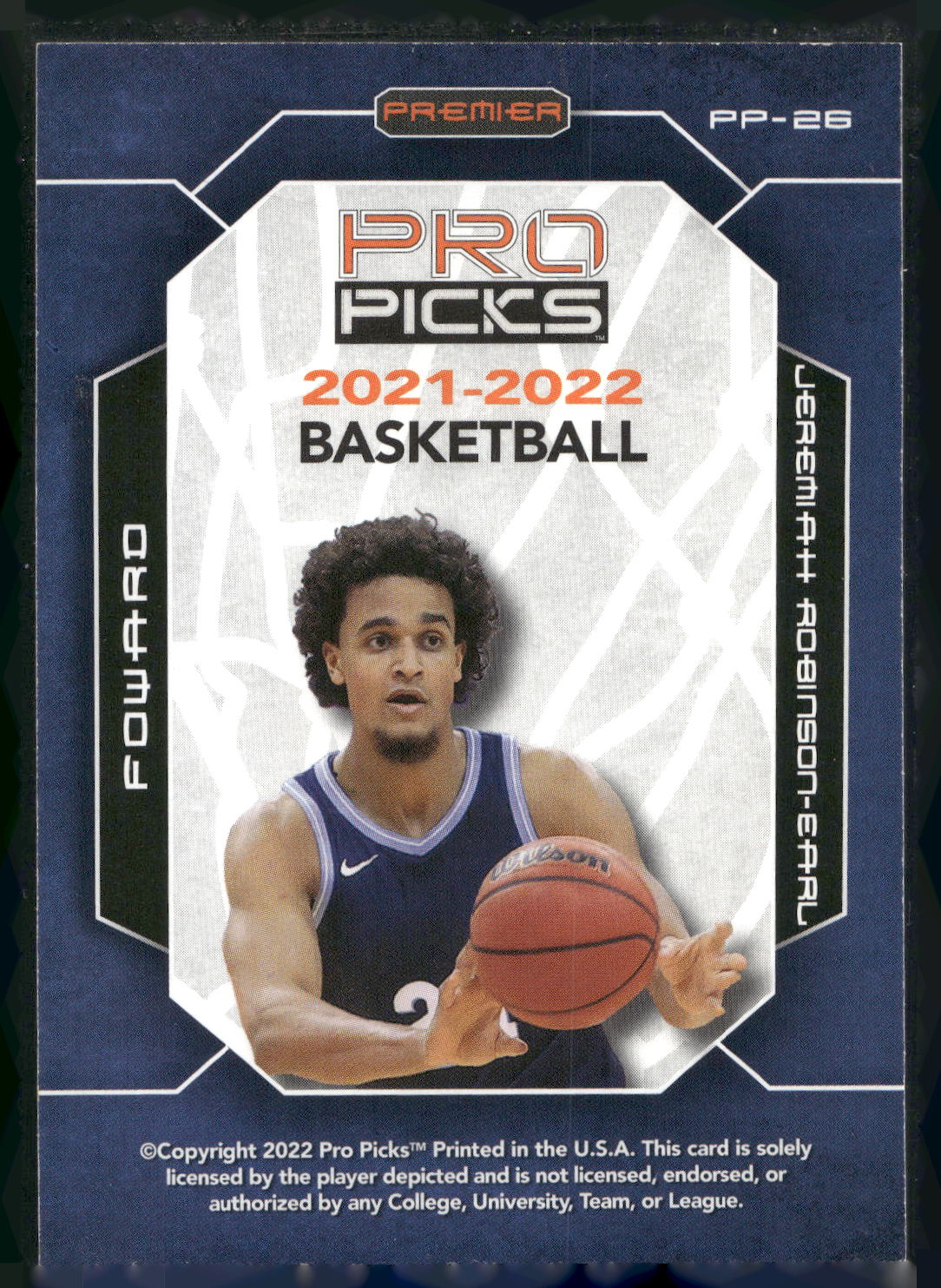 2021-22 Pro Picks Premier #PP-26 Jeremiah Robinson-Earl