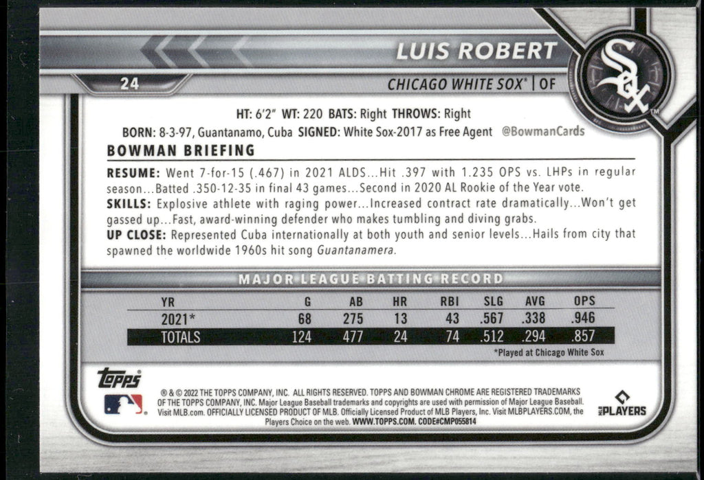 2022 Bowman Chrome #24 Luis Robert