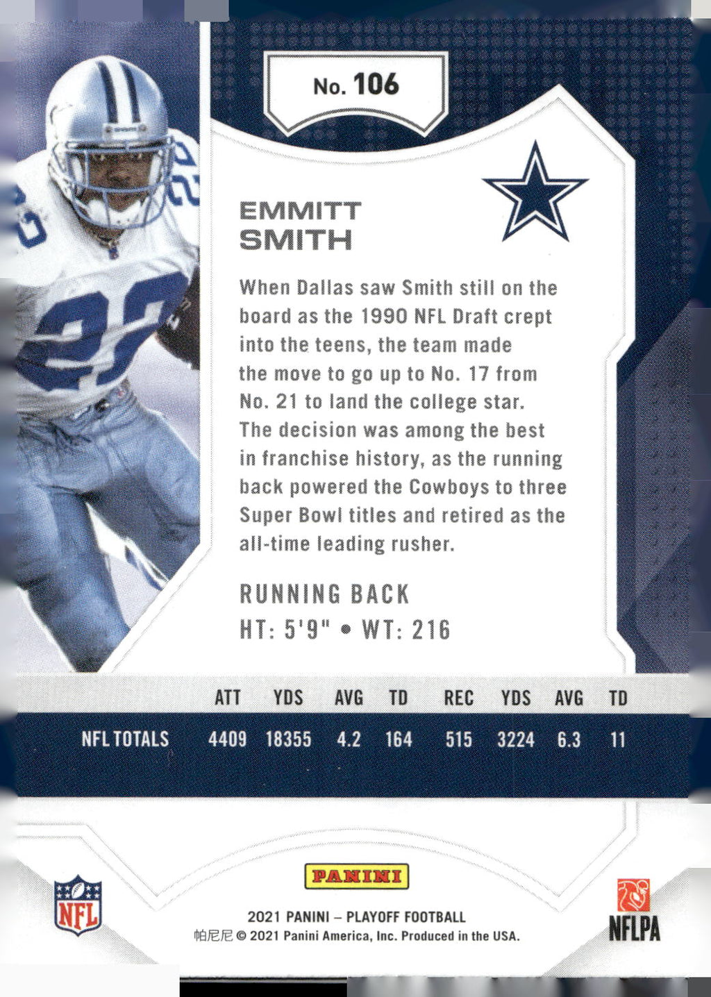 2021 Panini Playoff #106 Emmitt Smith