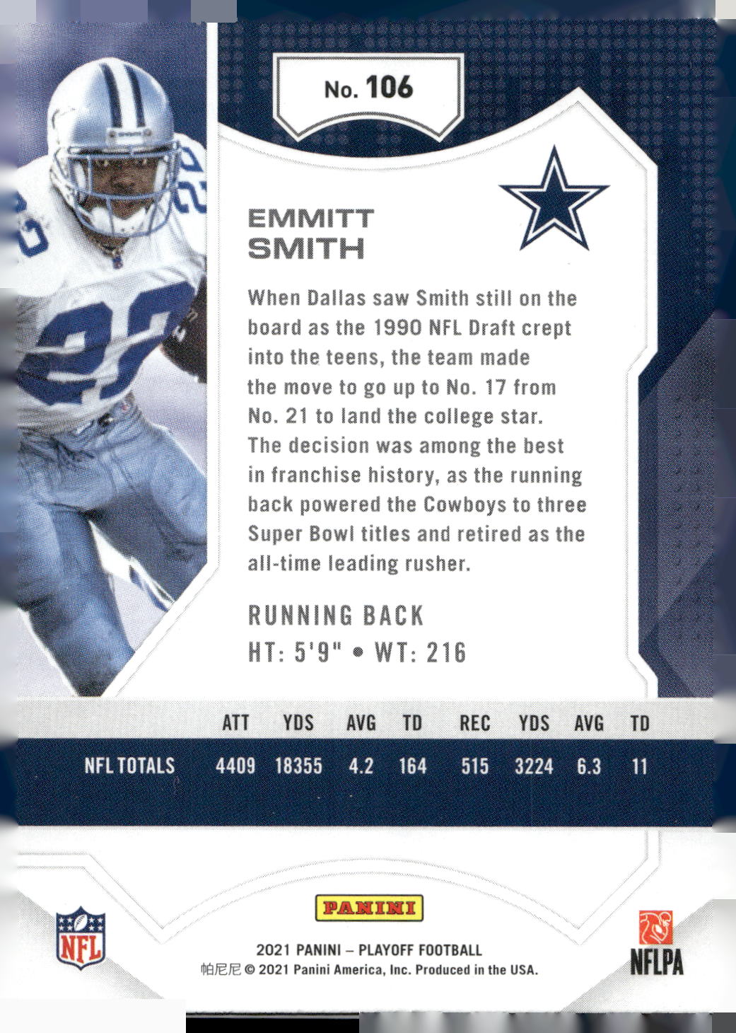 2021 Panini Playoff #106 Emmitt Smith