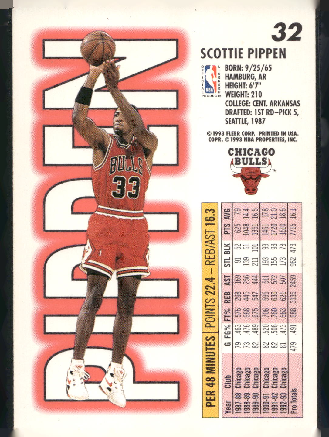 1993-94 Fleer #32 Scottie Pippen