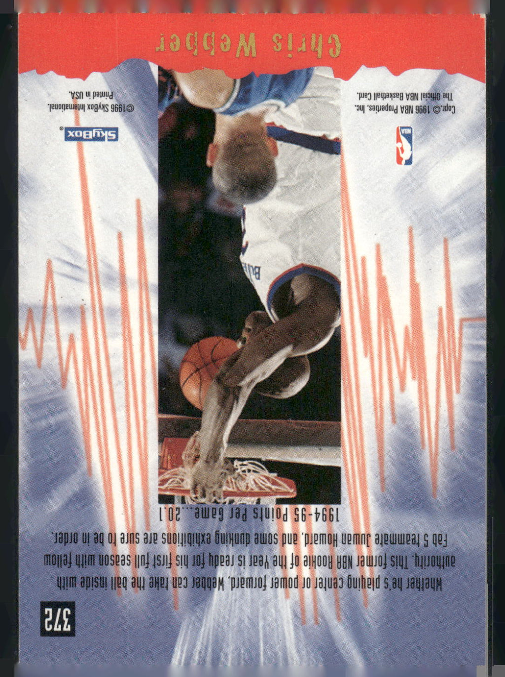 1995-96 Hoops #372 Chris Webber